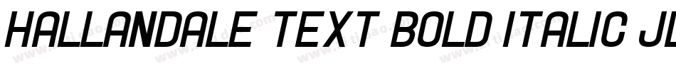 Hallandale Text Bold Italic JL字体转换